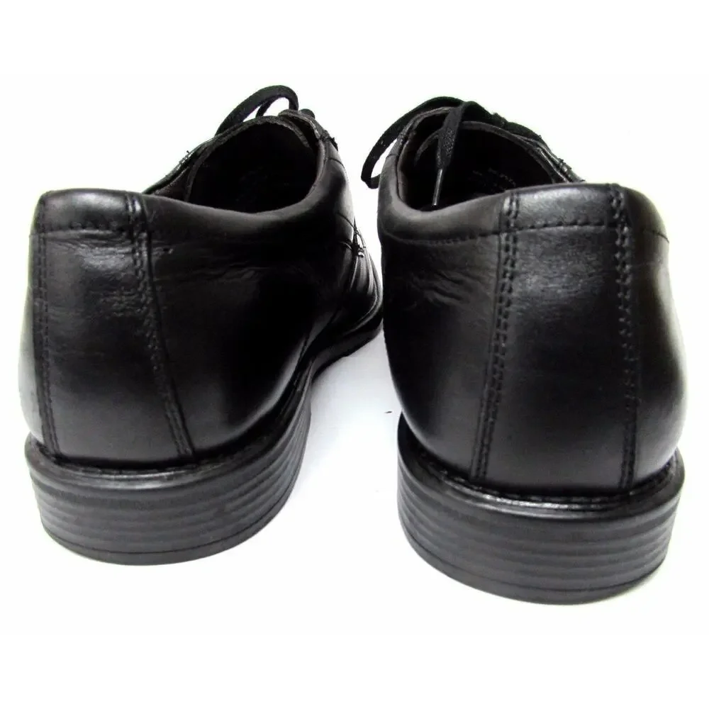 Johnston & Murphy Sheep skin men's size 9.5 M black leather shoes dress oxford